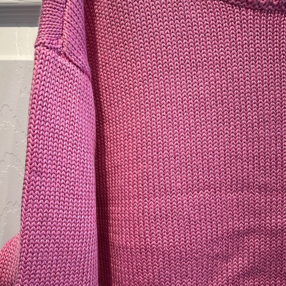 Ralph Lauren Pink Cotton Blend long sleeve sweater oyster button collar - Picture 4 of 5